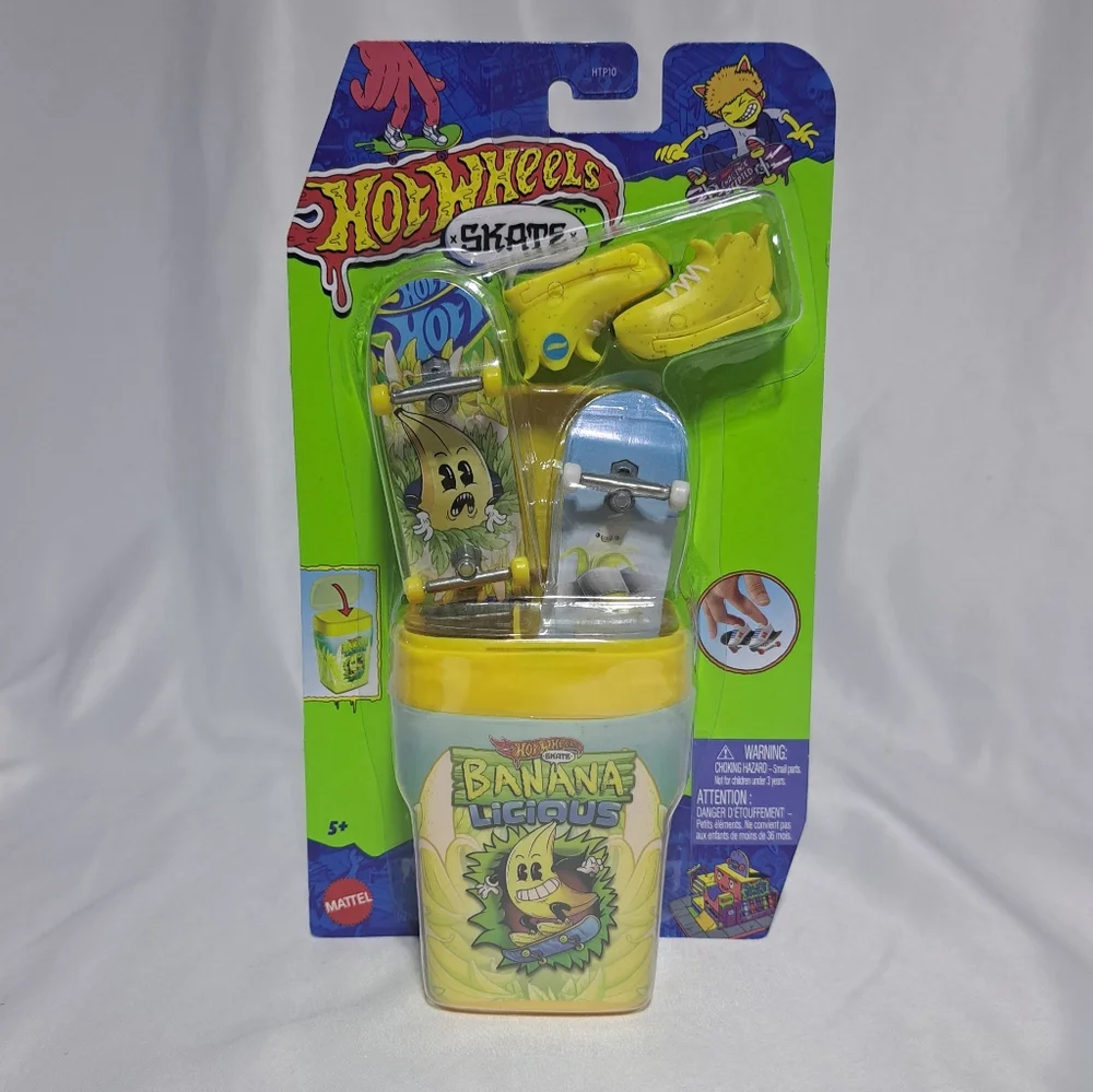 Hot Wheels Skate Bananalicious Pack, Skateboard, Shoes‎ Yellow